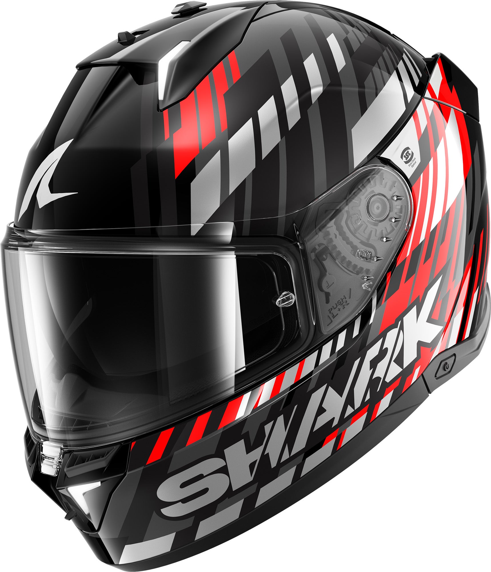 Shark Skwal i3 Vibetrack Cască Negru/Argintiu/Roșu L (59/60) Figura 1