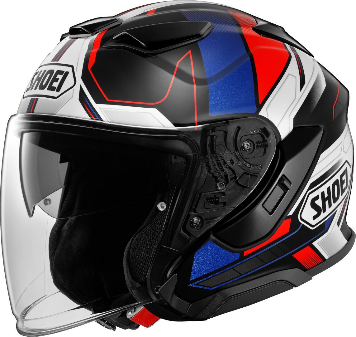 Shoei J-Cruise 3 Whizzy Casco Jet nero/bianco/rosso/blu M (57/58) Figura 1