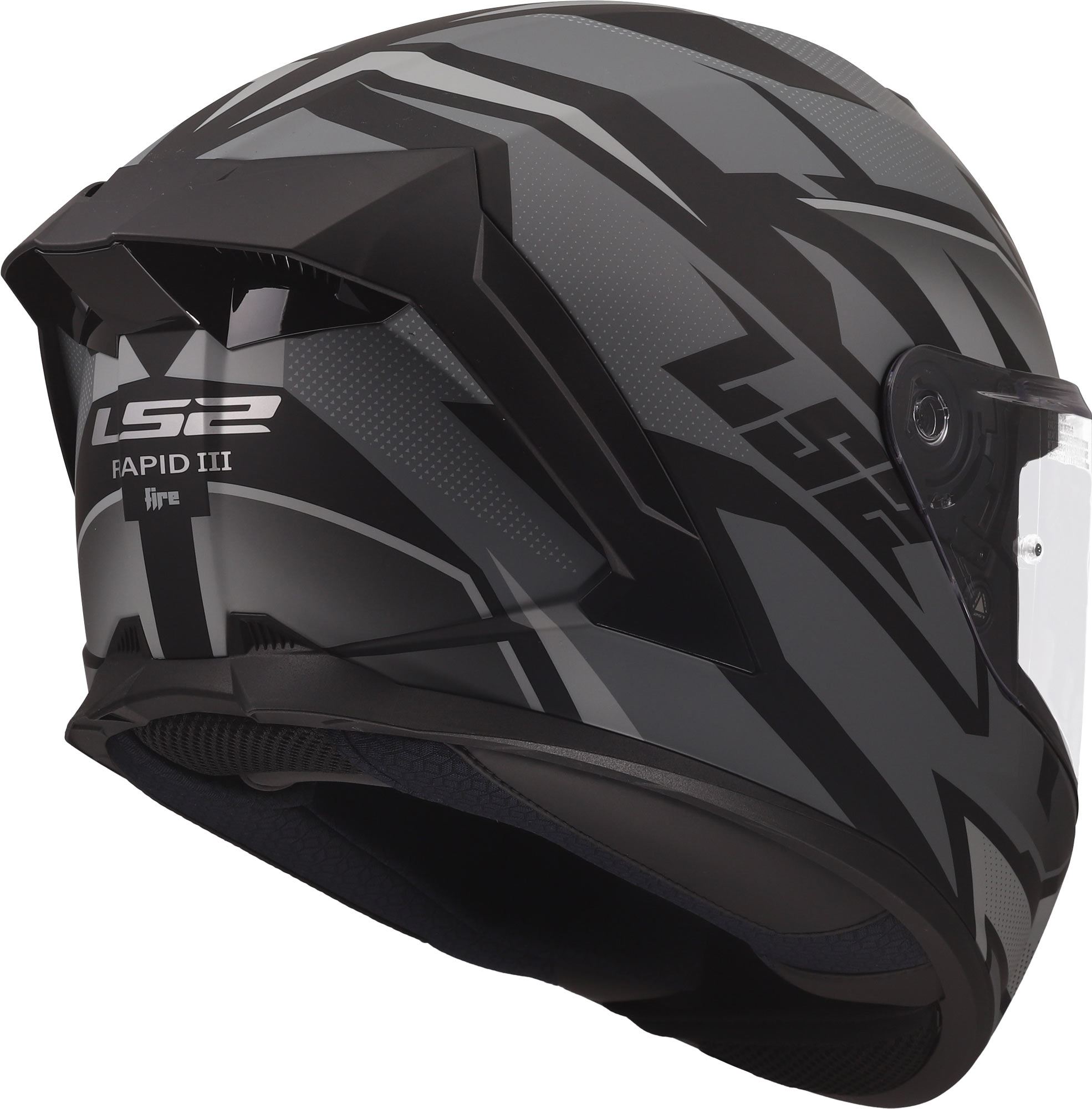 LS2 FF820 Rapid III Xtrem 頭盔 黑色/灰色 XXS（51/52） 圖8