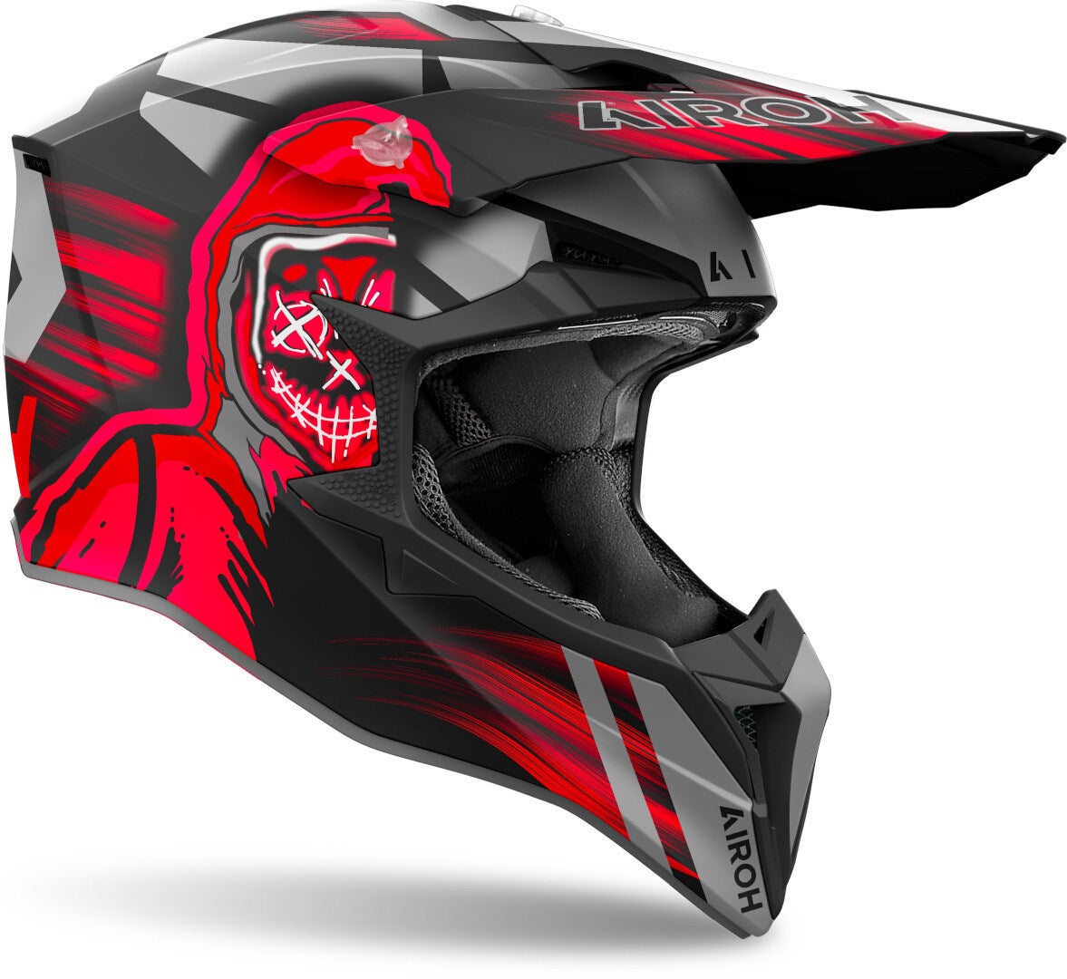 Airoh Wraaap Cyber Motocross hjelm sort/grå/rød M (57/58) Figur 2