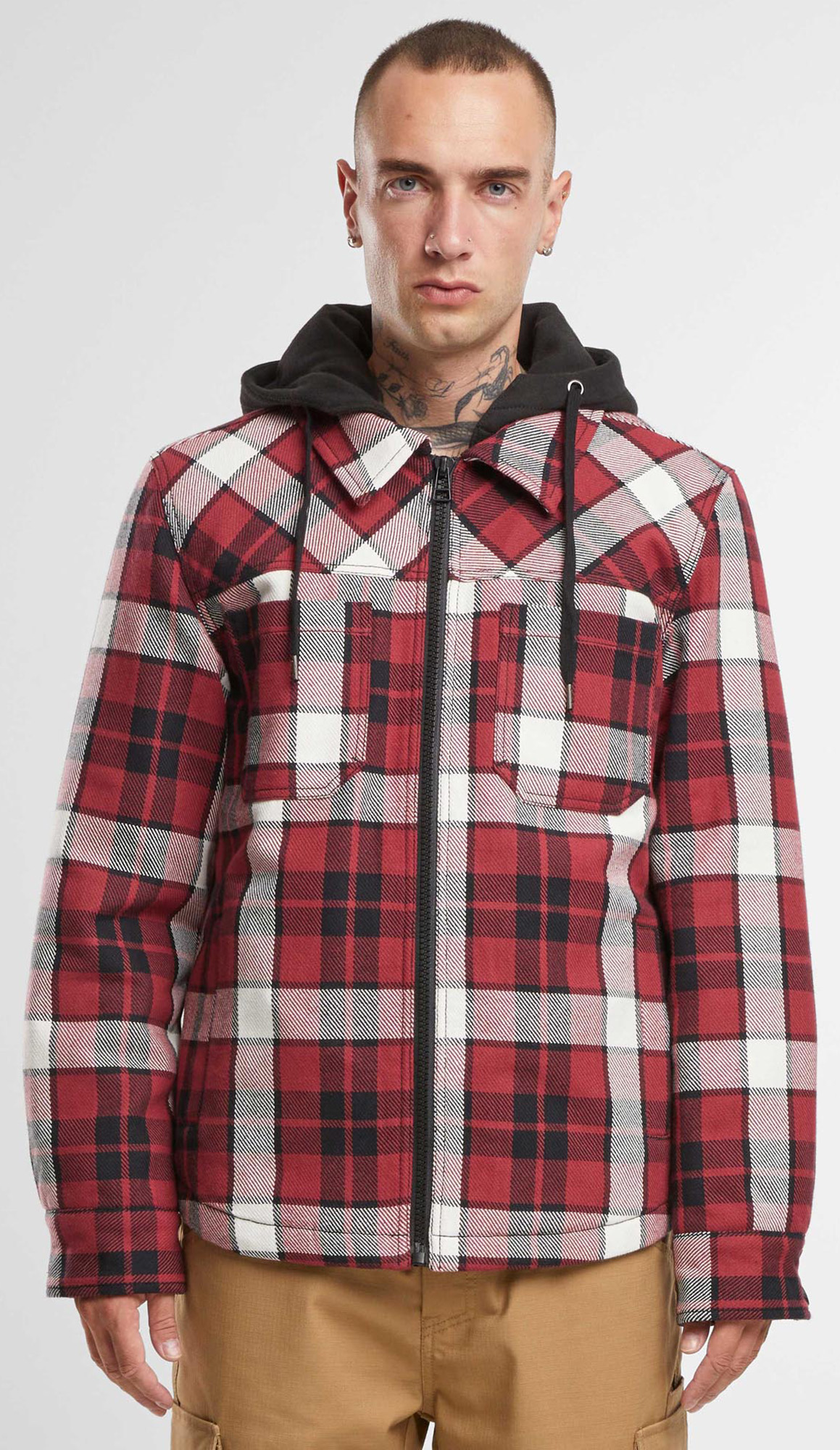 Brandit Top Heavy Twill Jacket red/black L Figure 4