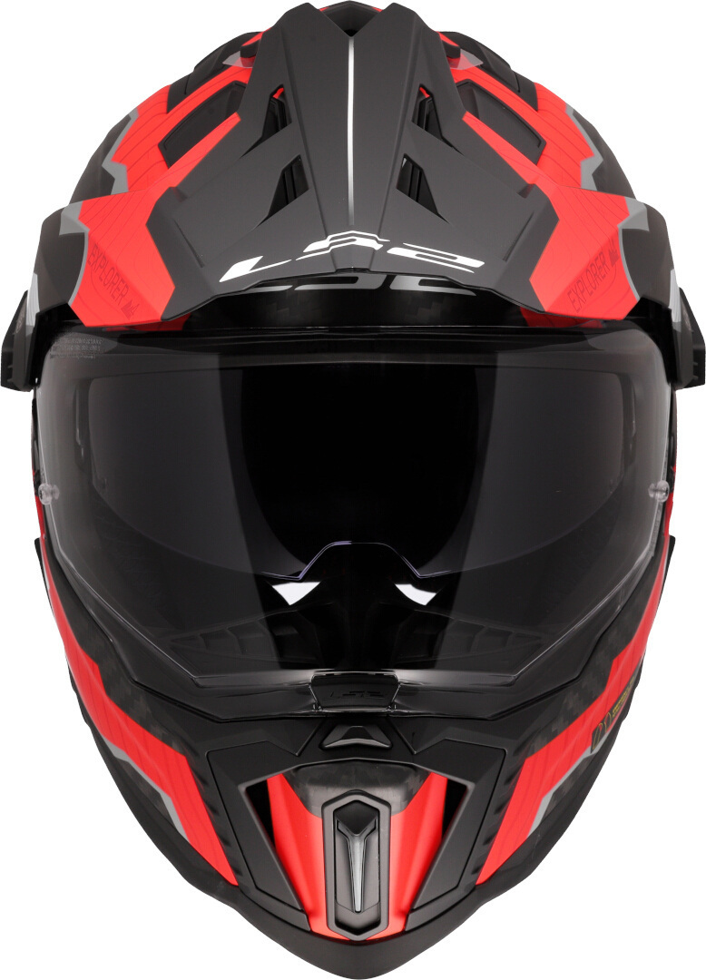 LS2 MX701 Explorer Carbon Trick Casco da motocross bianco/rosso M (57/58) Figura 8