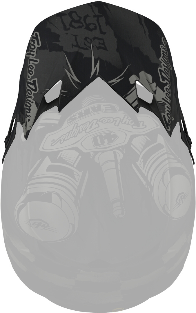 Troy Lee Designs SE4 Strike Vârful Casca Gri închis Figura 1