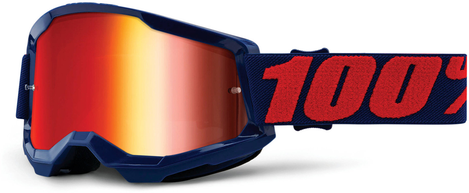 100% Strata 2 Chrome Ochelari de motocross Albastru/Roșu Figura 1