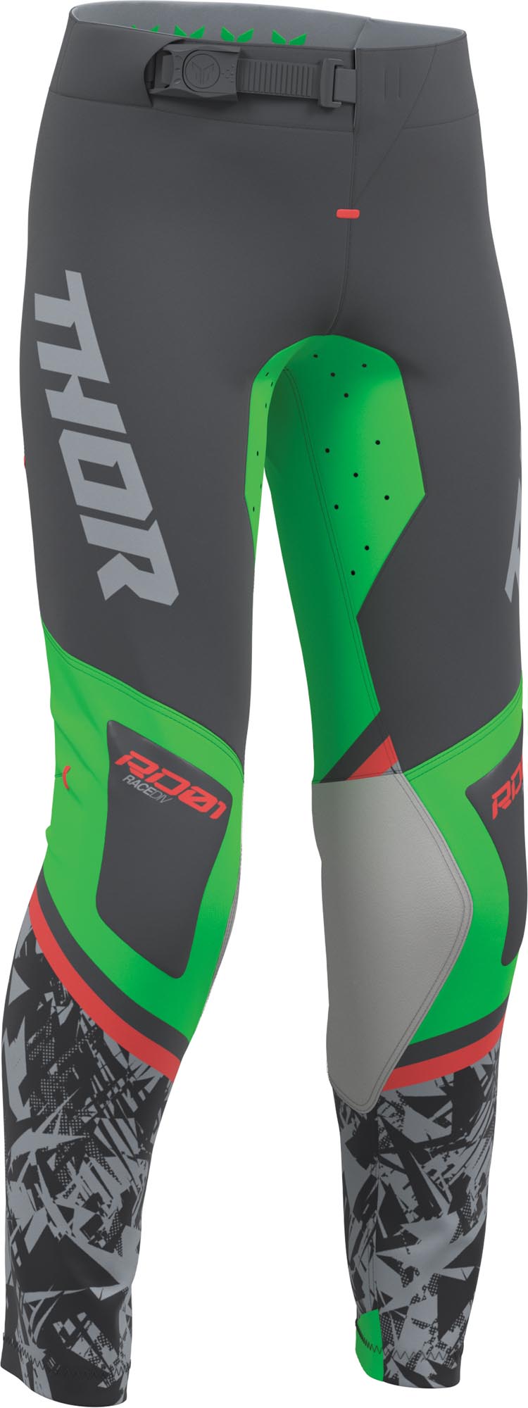 Thor Sportmode Punkd Ungdoms motocrossbukser grå/grøn 24 Figur 4