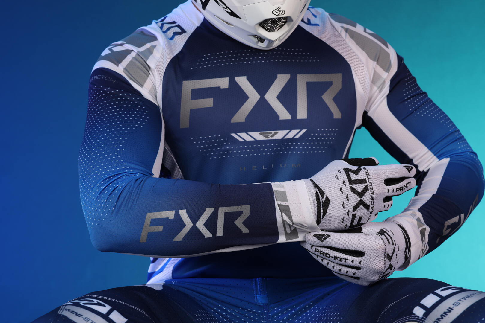 FXR Helium 2025 Motocross Pants blue/white 32 Figure 3