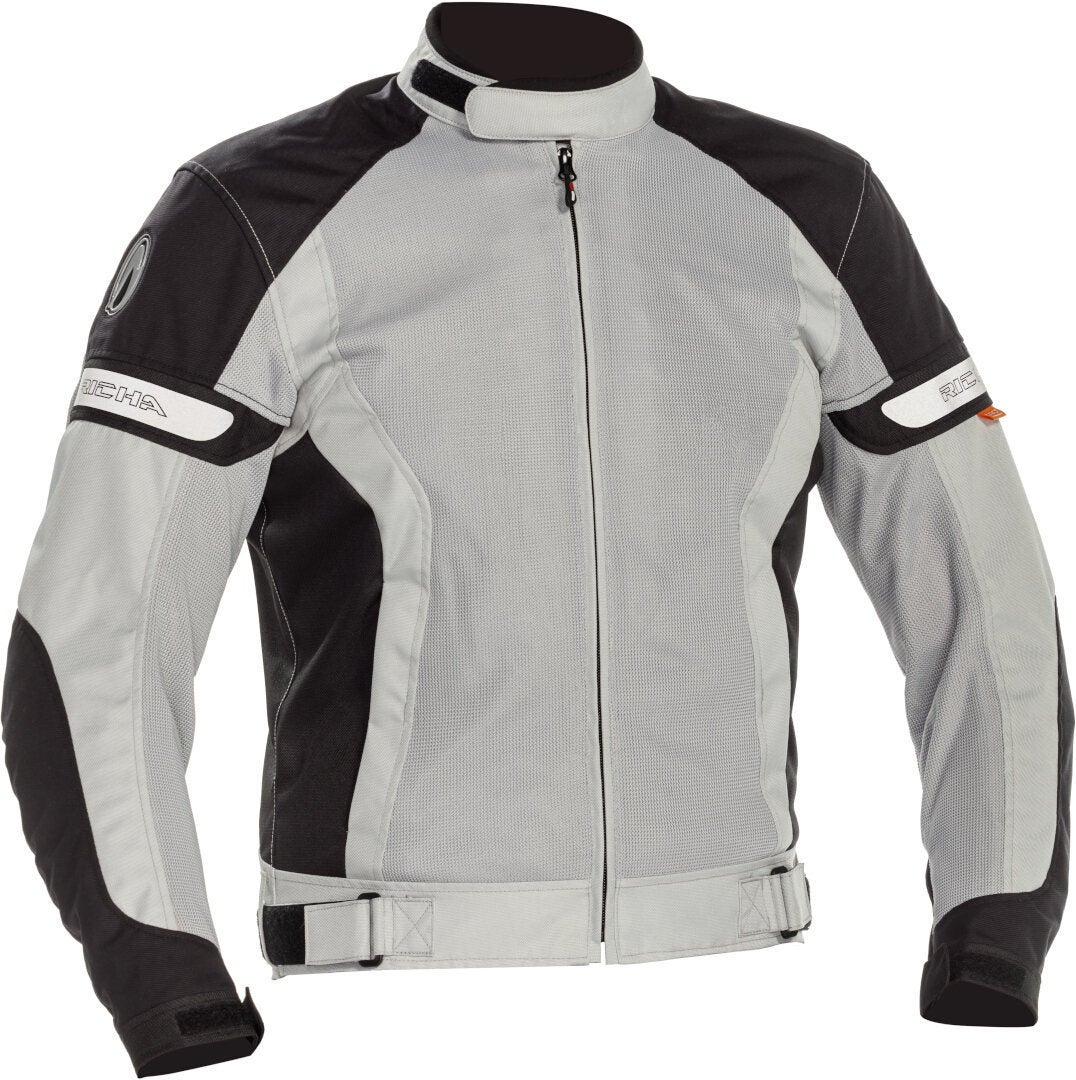 Richa Cool Summer Damen Motorrad Textiljacke hellgrau/schwarz Lang 2XL Abbildung 1