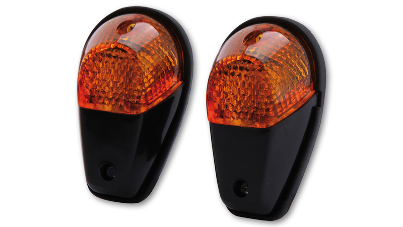 HIGHSIDER Smart Verkleidungsblinker Lampa Indikator Kropp Svart / Lins Orange (Par), Fram Figur 4