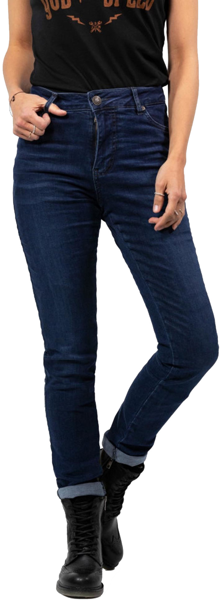 John Doe Betty High XTM Damer Jeans blå 33 L32 Figur 1