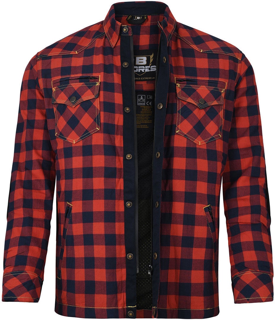 Bores Lumberjack Premium Camicia da moto rosso/blu L Figura 1