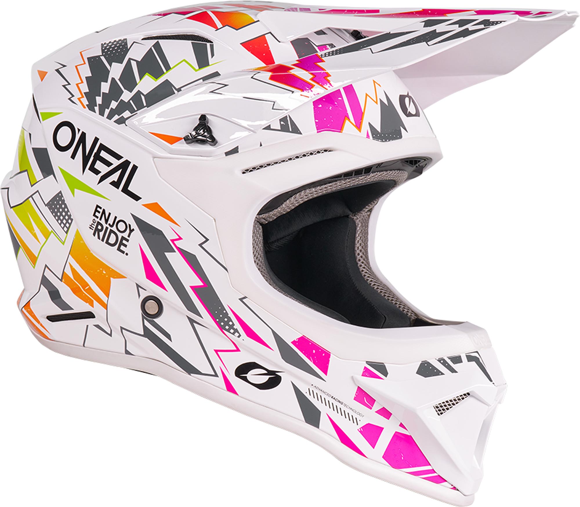Oneal 1SRS Stixx Casco da motocross giovanile bianco/multicolore Y/M (48) Figura 6
