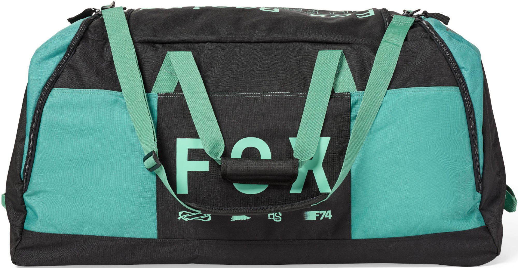 FOX Podium 180 Race Spec Duffle Geantă de echipament Negru/turcoaz Figura 2