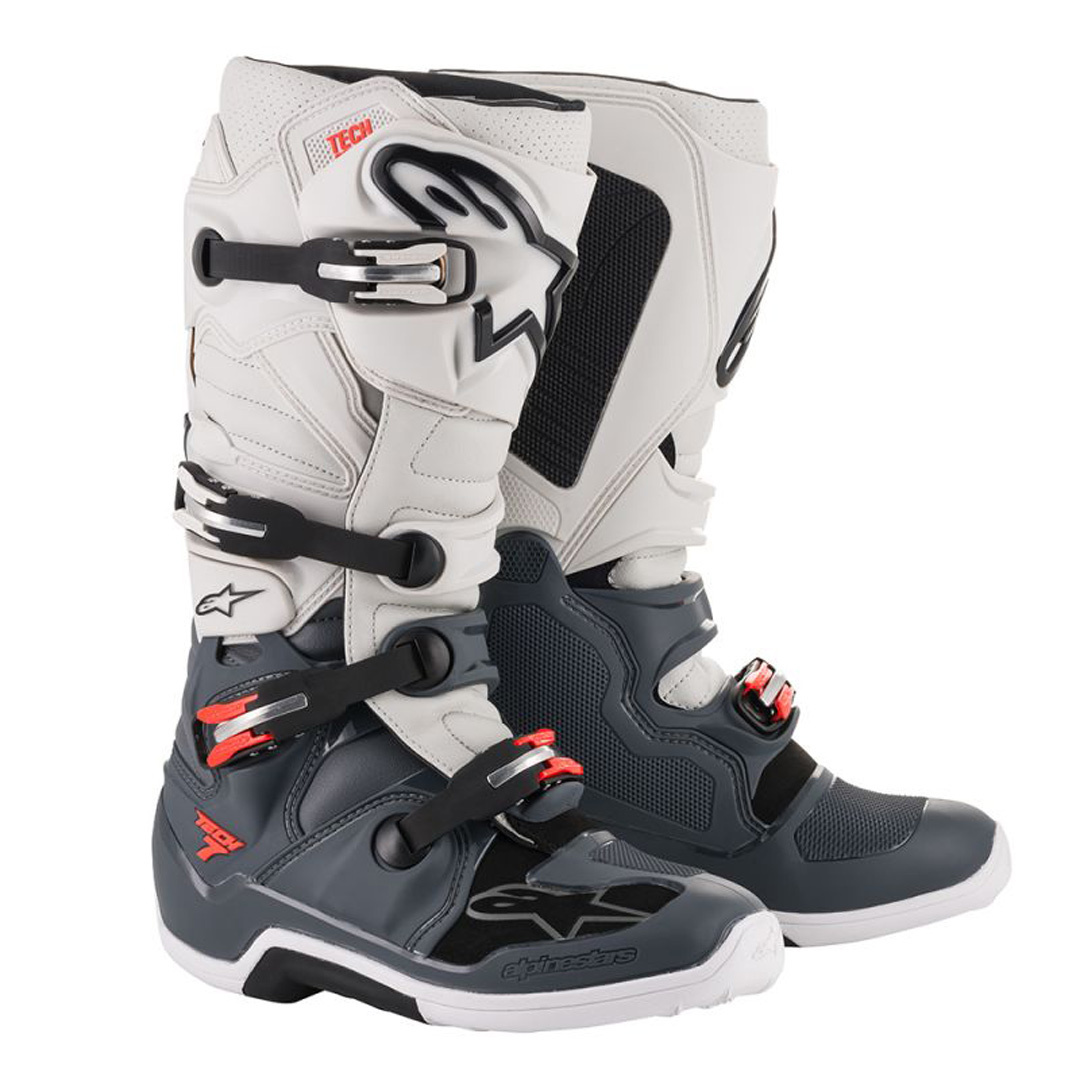 Alpinestars Tech 7 Motocross Stiefel hellgrau/dunkelgrau 8 (42) Abbildung 1