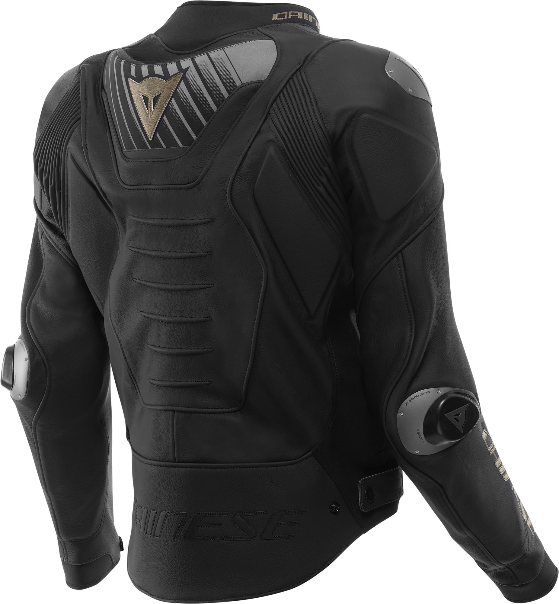 Dainese Super Speed 5 Motorcykellæderjakke Sort/guld 54 Figur 2