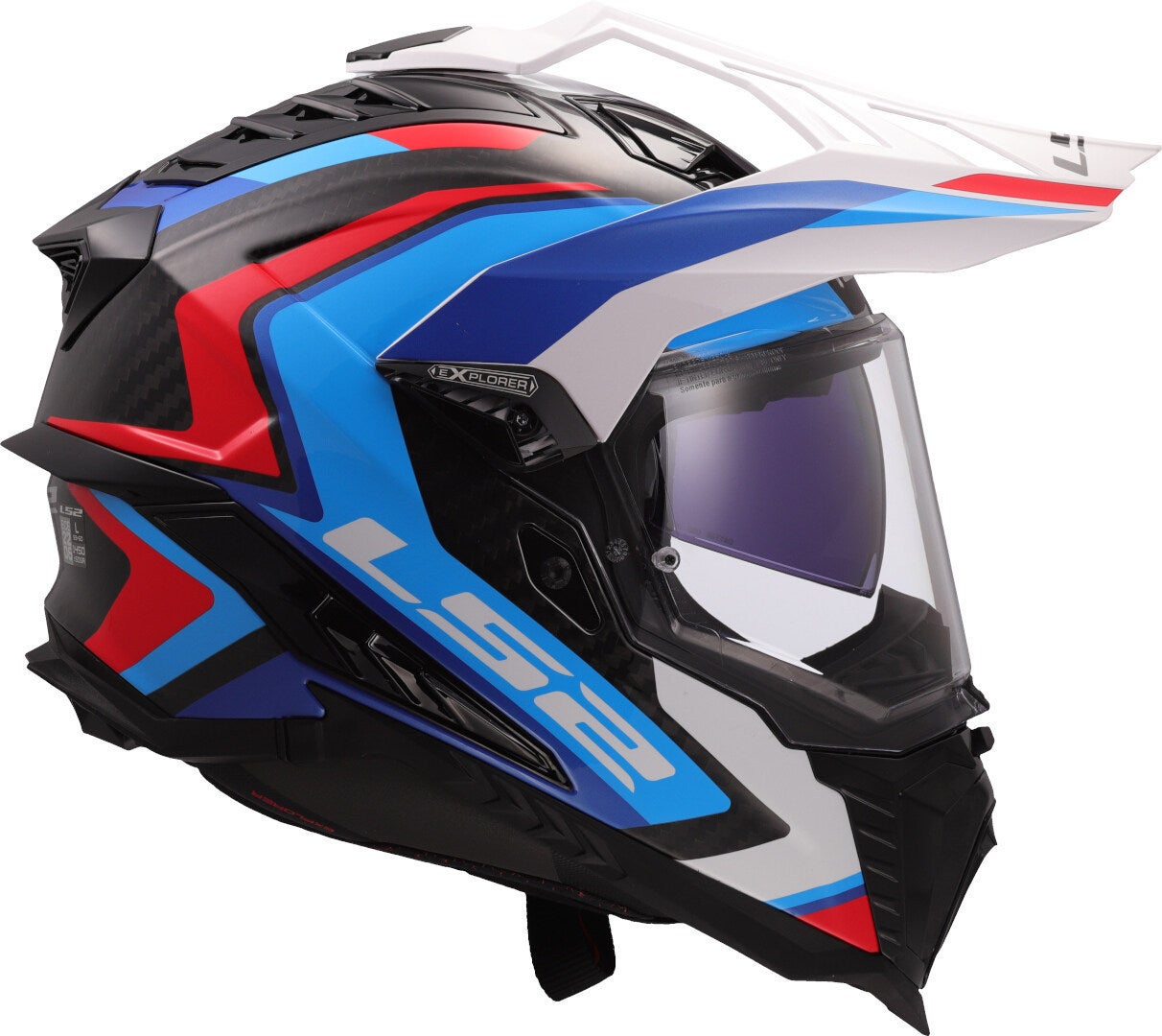 Side view of LS2 MX701 Explorer Carbon Frontier II Motocross Helmet