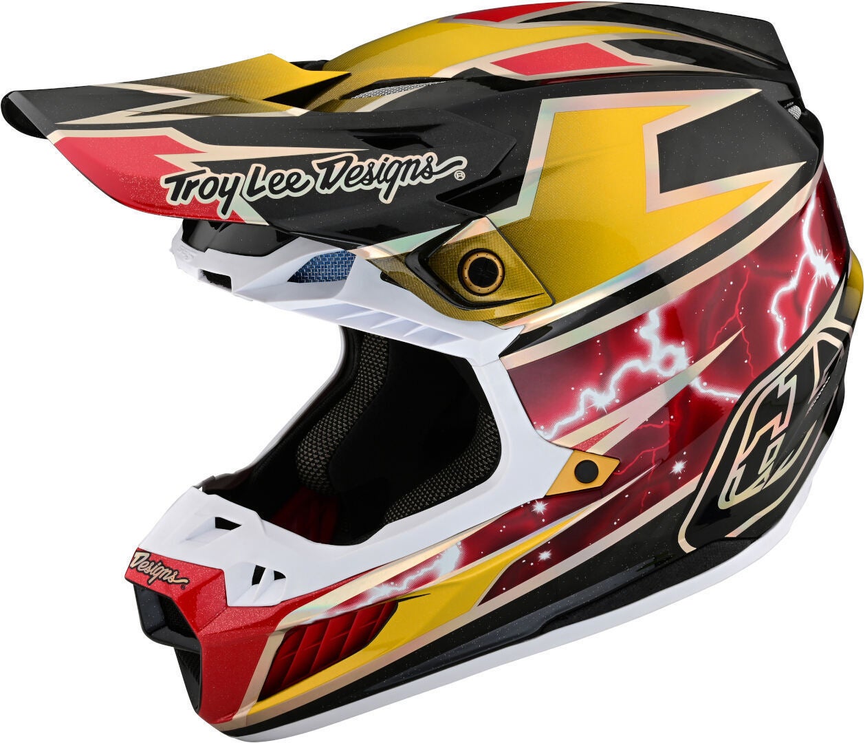 Troy Lee Designs SE5 Lightning MIPS Carbon Motocross Helmet Gold XL (60/61) Figure 1