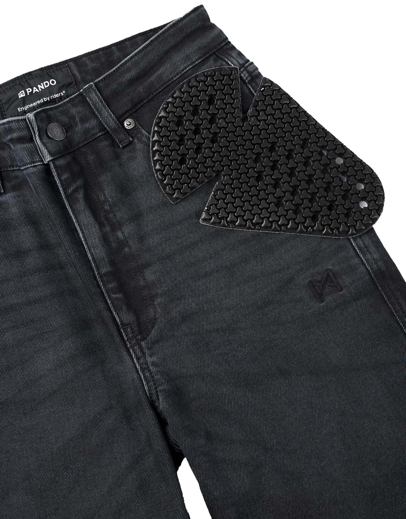 Pando Moto Kaya Slim Graphite Dames Motorjeans 32/30 Figuur 16