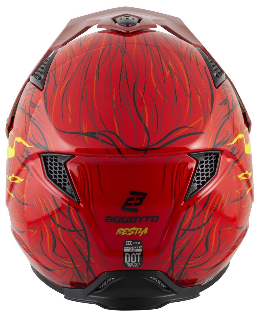Bogotto Radic Bestia 22.06 Casco rosso/nero/giallo 2XL Figura 14
