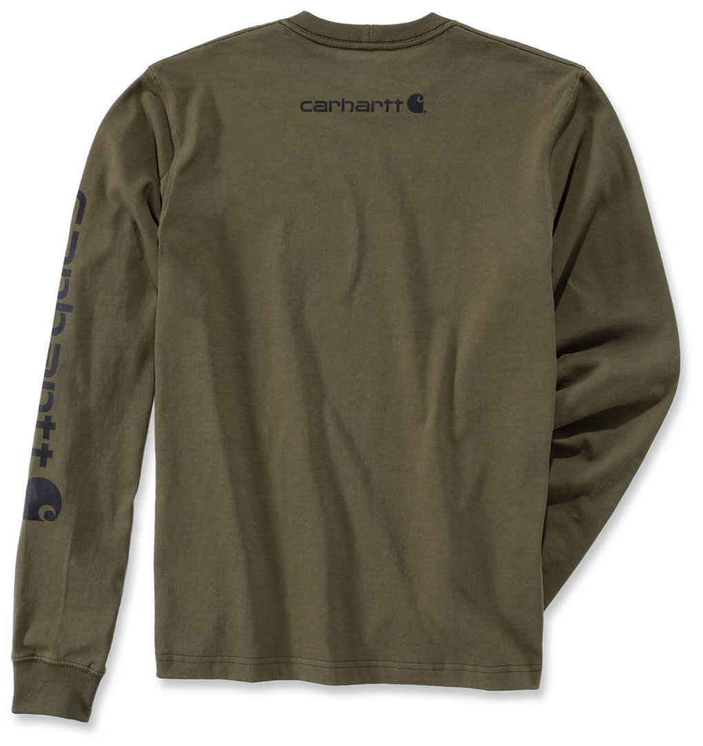Carhartt Logo Mânecă lungă Verde închis M Figura 2