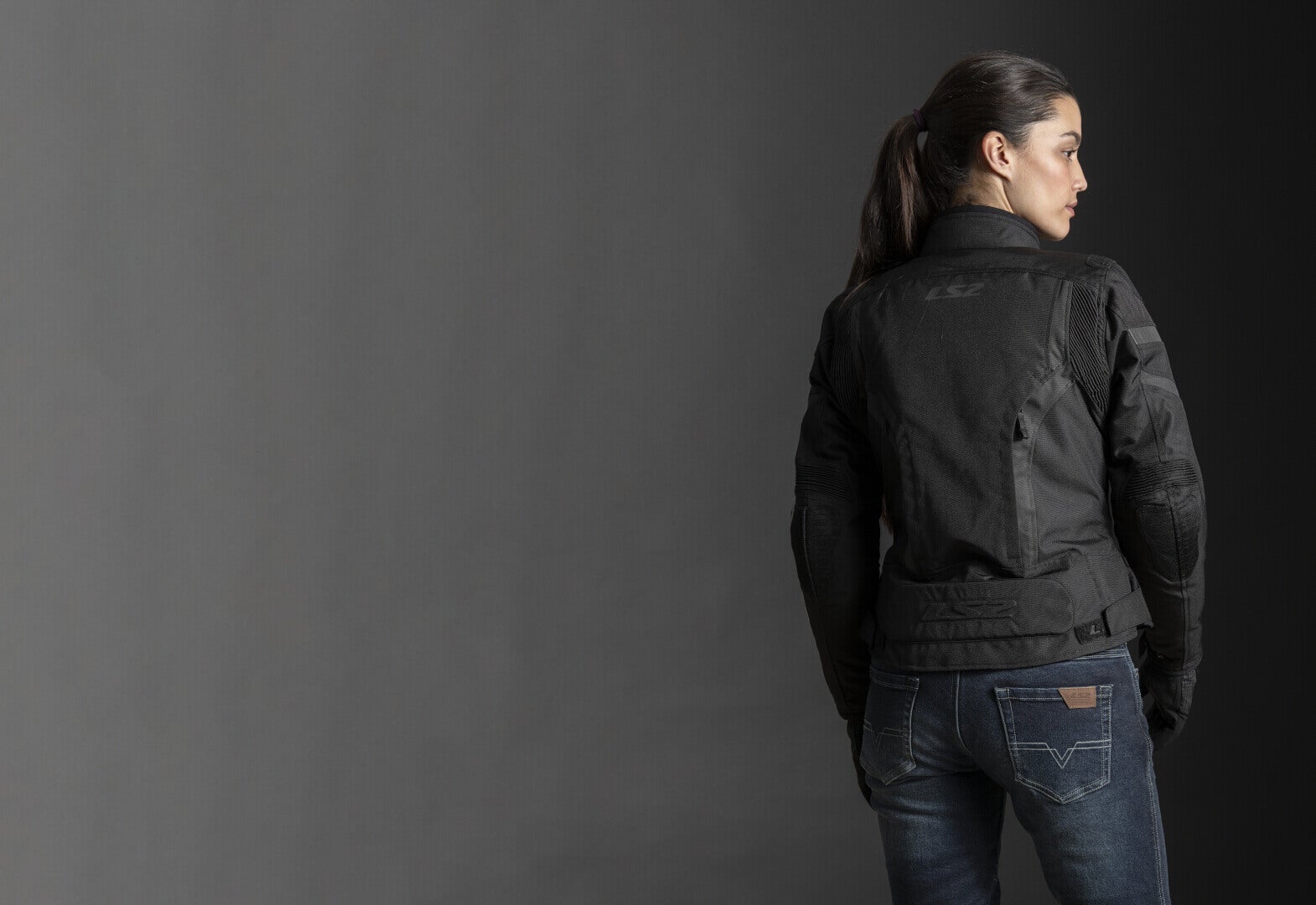LS2 Gate waterproof Ladies Motorcycle Textile Jacket black/dark grey XXL Figure 5