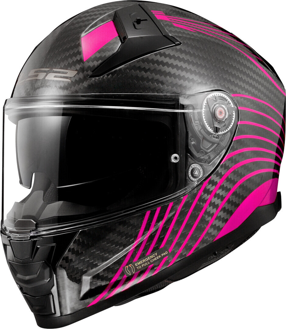 LS2 FF811 Vector II Carbon Flux Helmet black/violet M (57/58) Figure 1