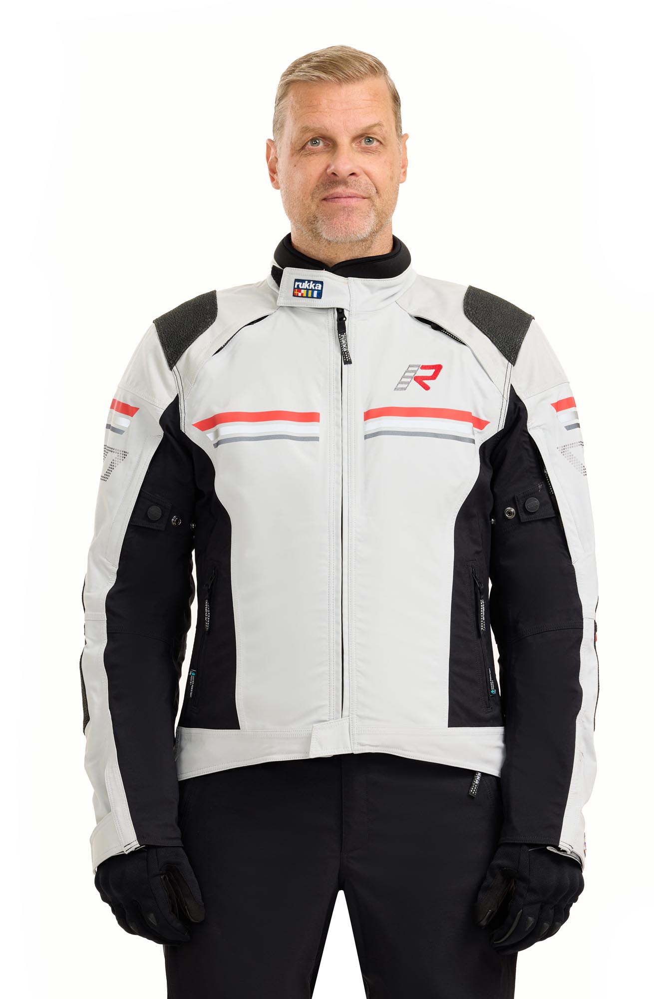 Rukka Armatou-R Chaqueta textil de moto gris/rojo 58 Figura 6