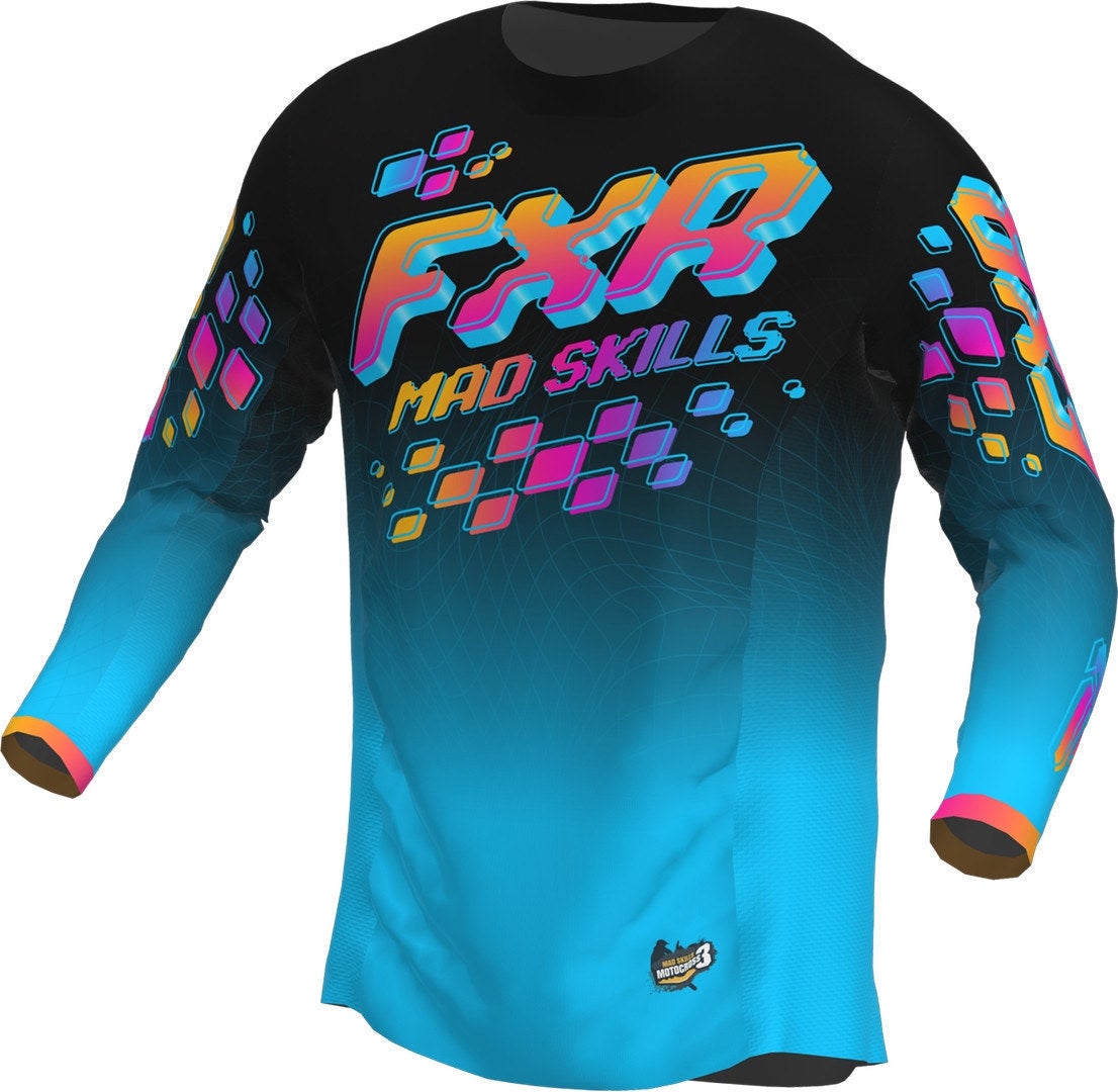 FXR Podium 2023 Maillot de motocross turquoise M Figure 1