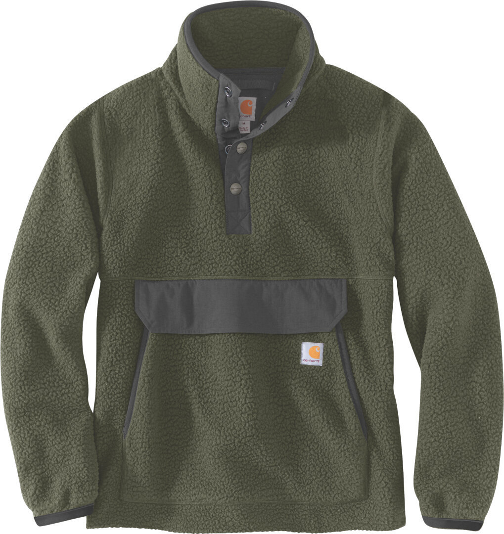 Carhartt Relaxed Fit Fleece Damer Pullover Militärgrön XS Figur 1