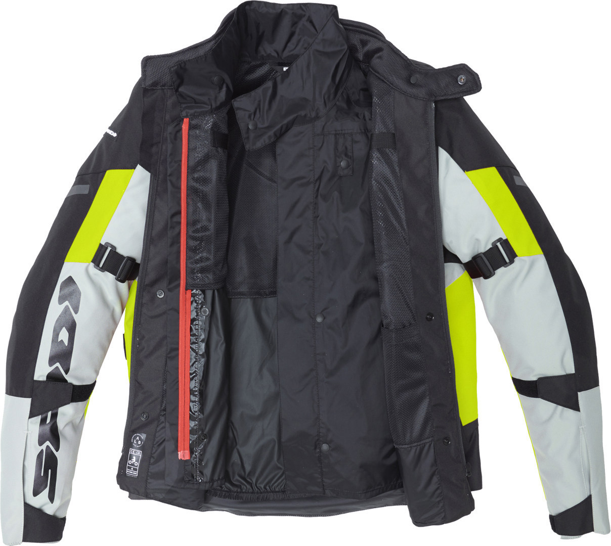 Spidi Crossmaster Motorfiets textiel jas Wit/geel 4XL Figuur 3