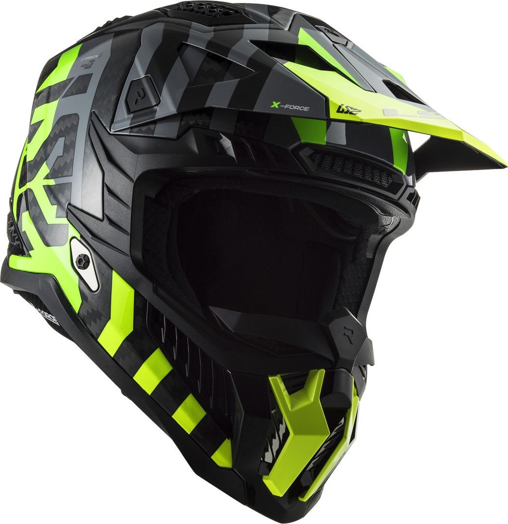 LS2 MX703 X-Force Barrier Carbon Casco Motocross nero/verde L (59/60) Figura 4