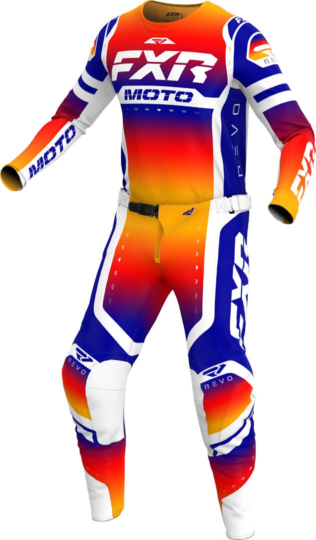 FXR Revo Pro LE Motorcross broek oranje/wit/blauw 30 Figuur 3