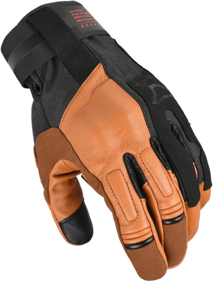 Macna Ulmex perforerede motorcykelhandsker sort/brun L Figur 1