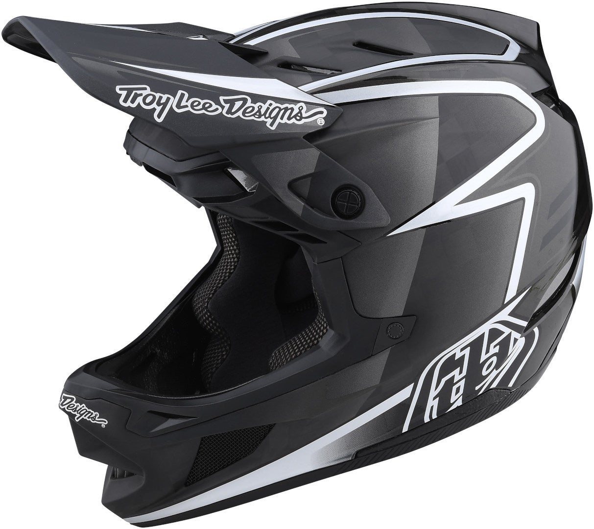 Troy Lee Designs D4 Carbon Lines Downhill Helm schwarz/grau XL (60/61) Abbildung 1