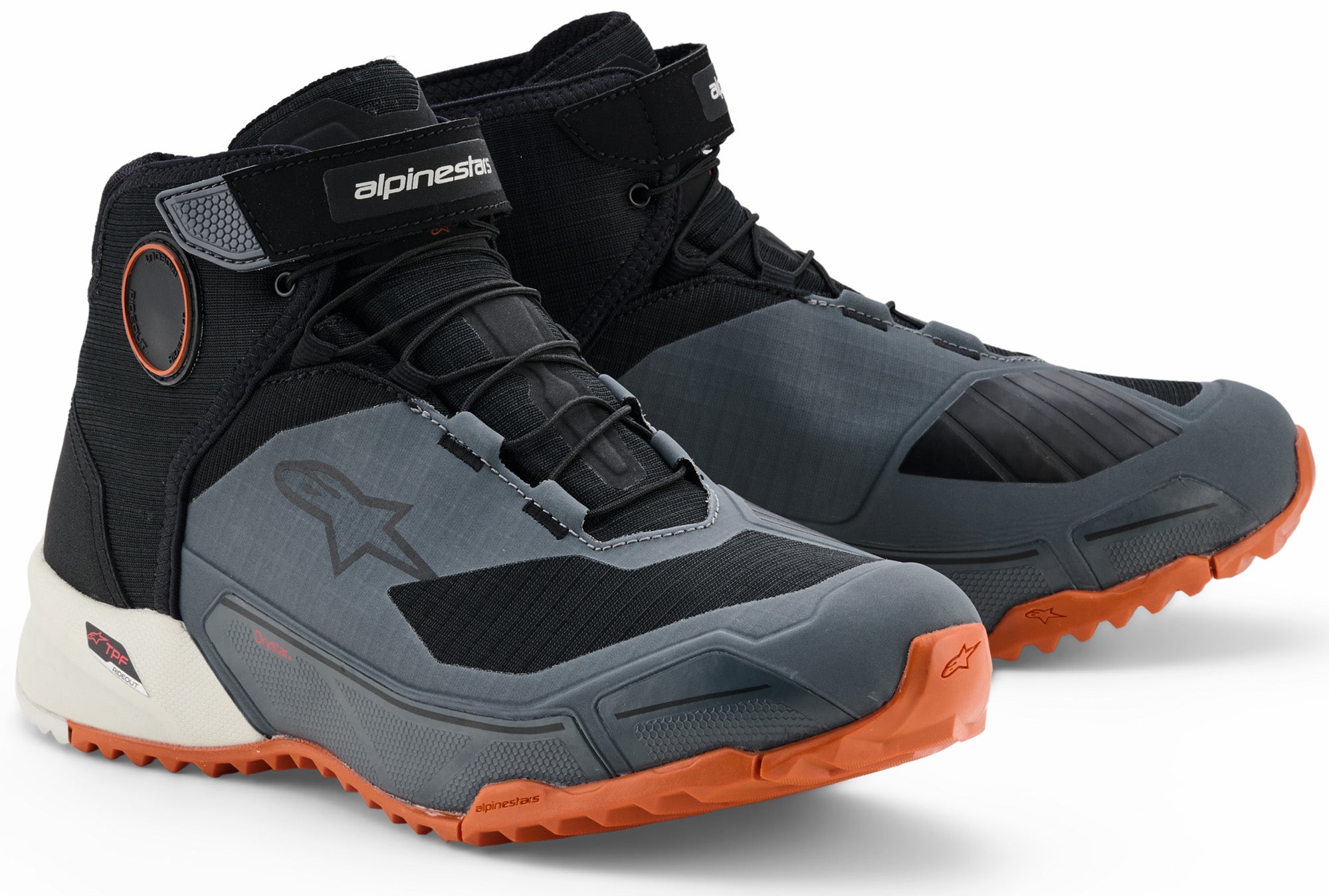 Alpinestars CR-X Drystar Motorcykel Sko grå/sort/orange 9,5 (42,5) Figur 1