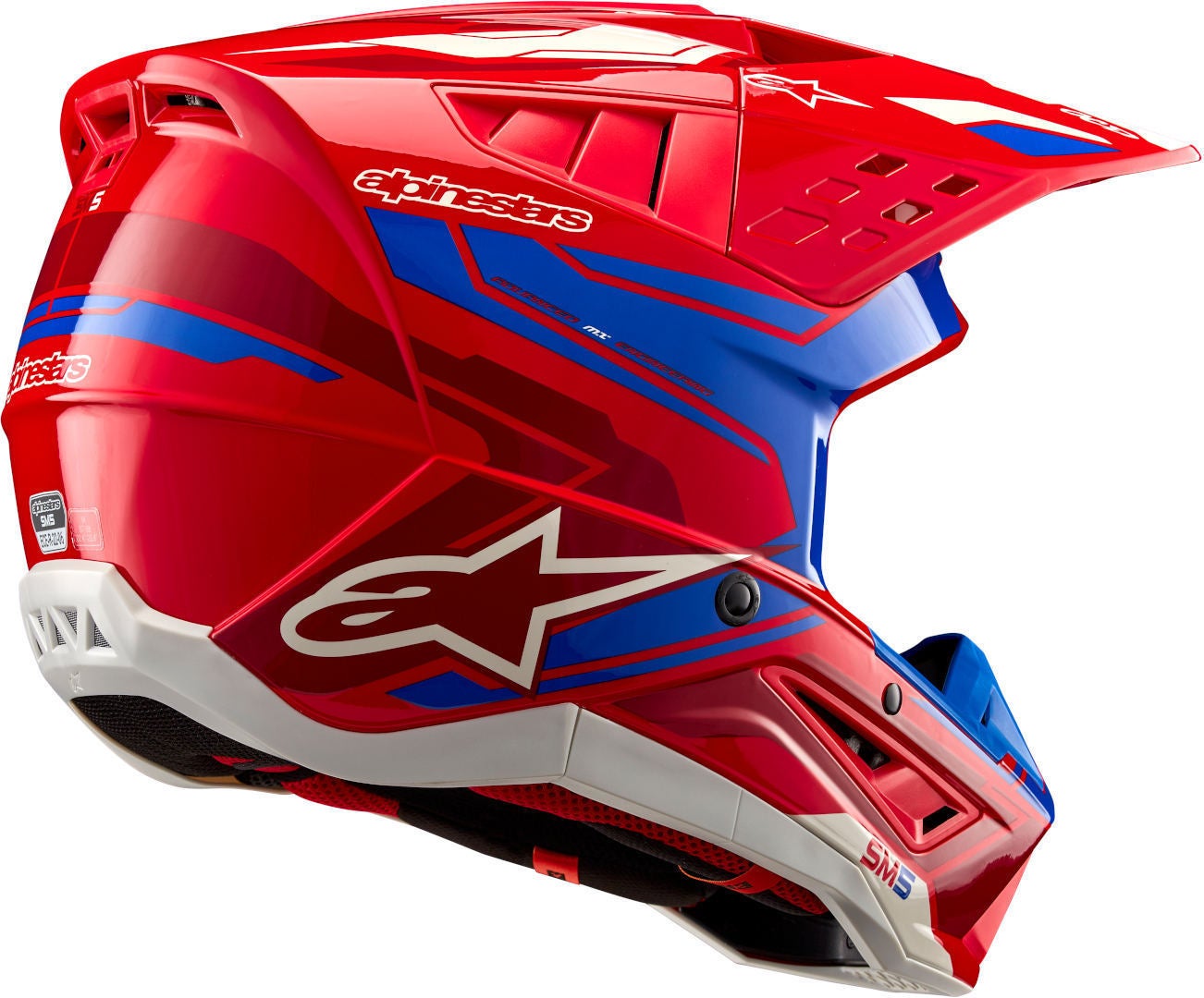 Alpinestars S-M5 Action 2 2024 Casco Motocross rosso/blu M (57/58) Figura 6