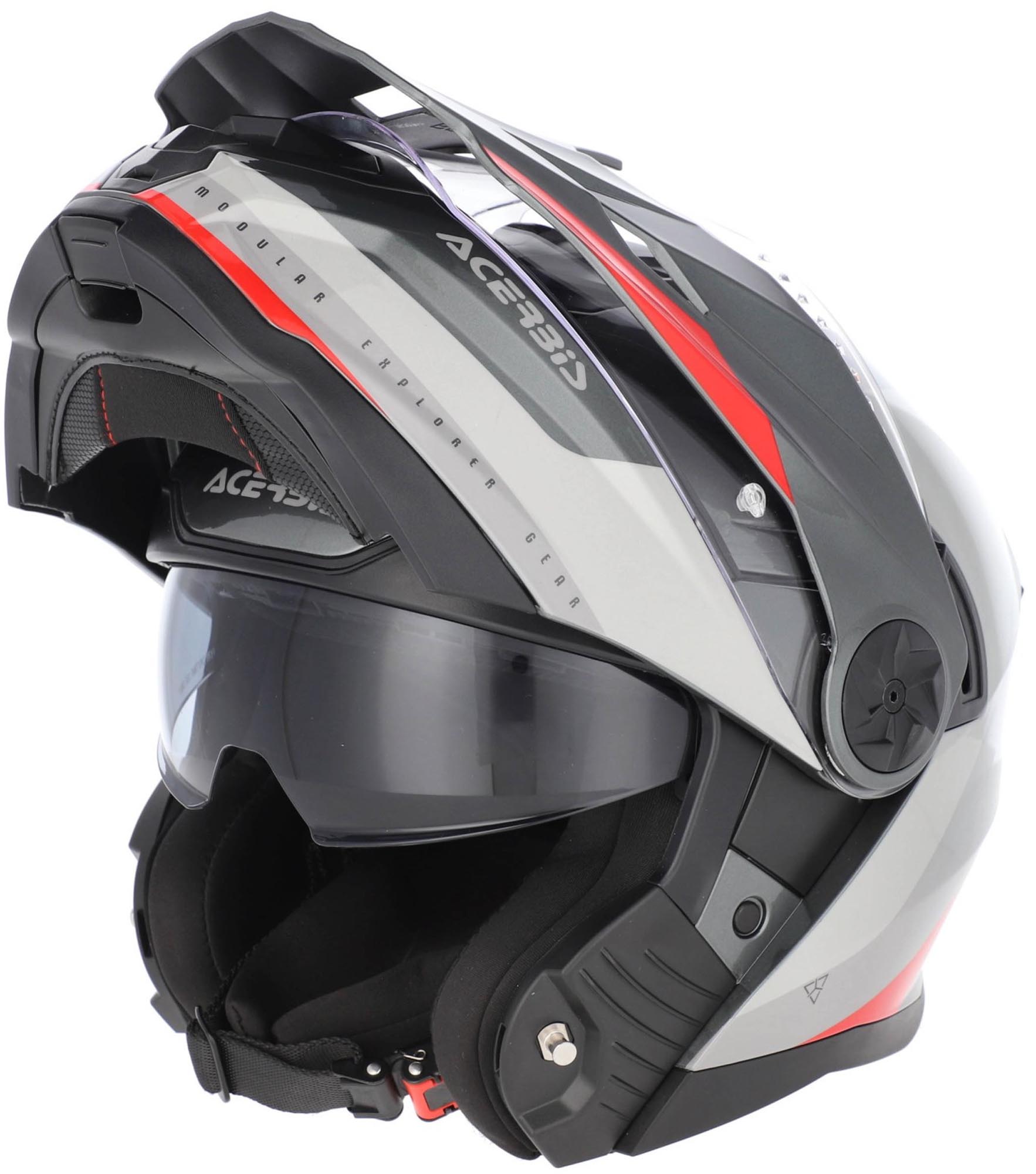 Acerbis Rider Logo Klapphelm hellgrau/rot L (59/60) Abbildung 5
