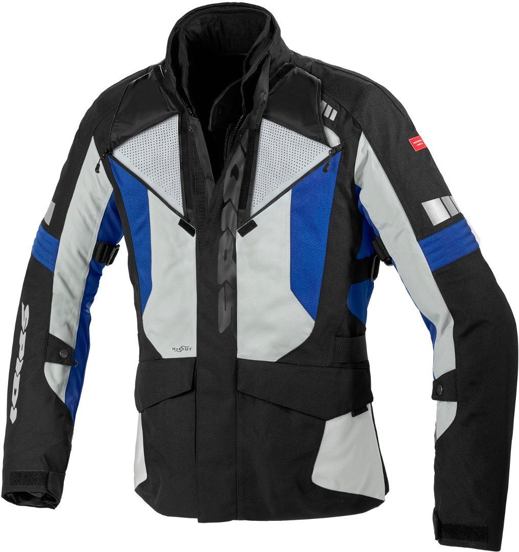 Spidi H2Out Outlander Motorcycle Textile Jacket black/grey/blue 3XL Figure 2