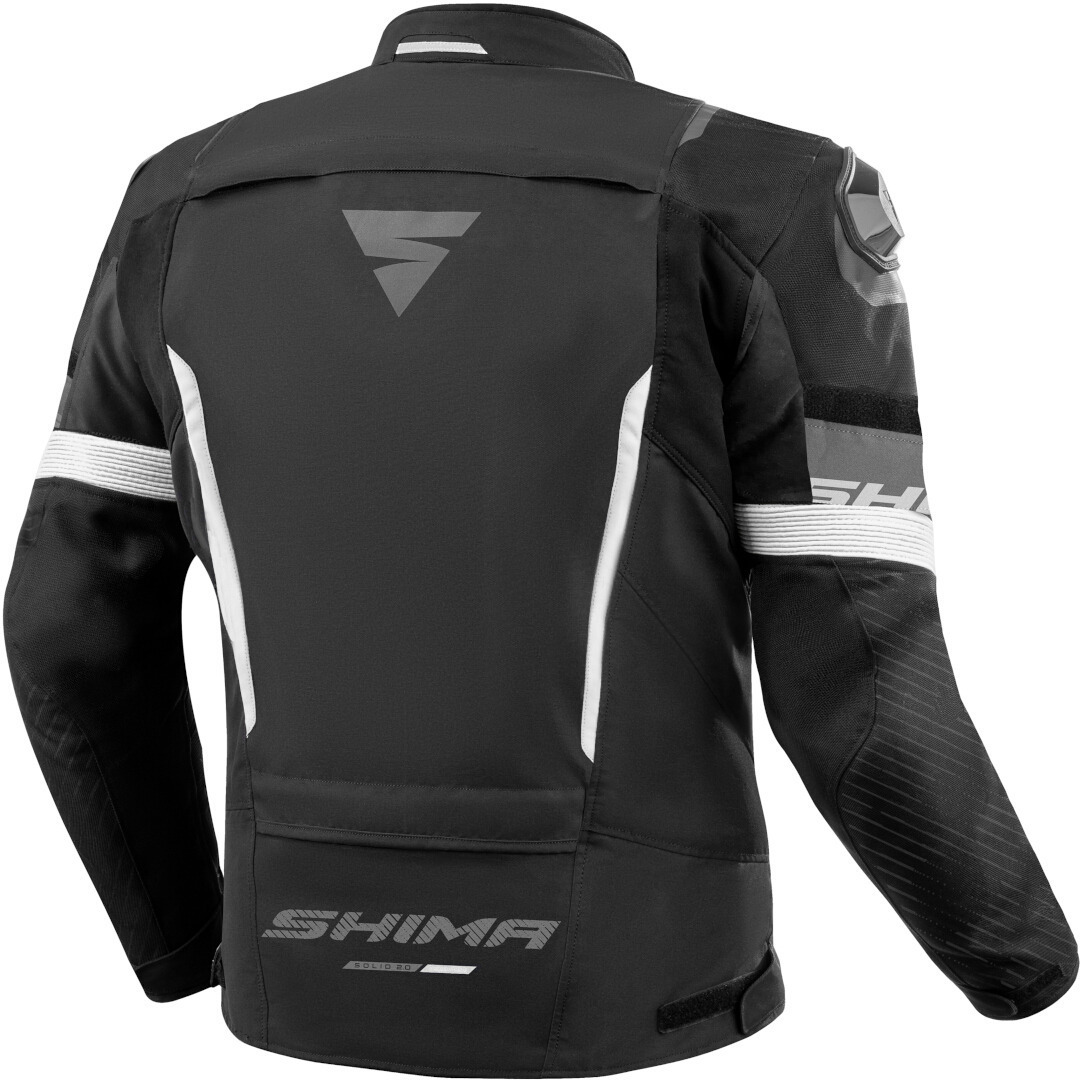 SHIMA Solid 2.0 waterproof Motorcycle Textile Jacket black/white XL Figure 2