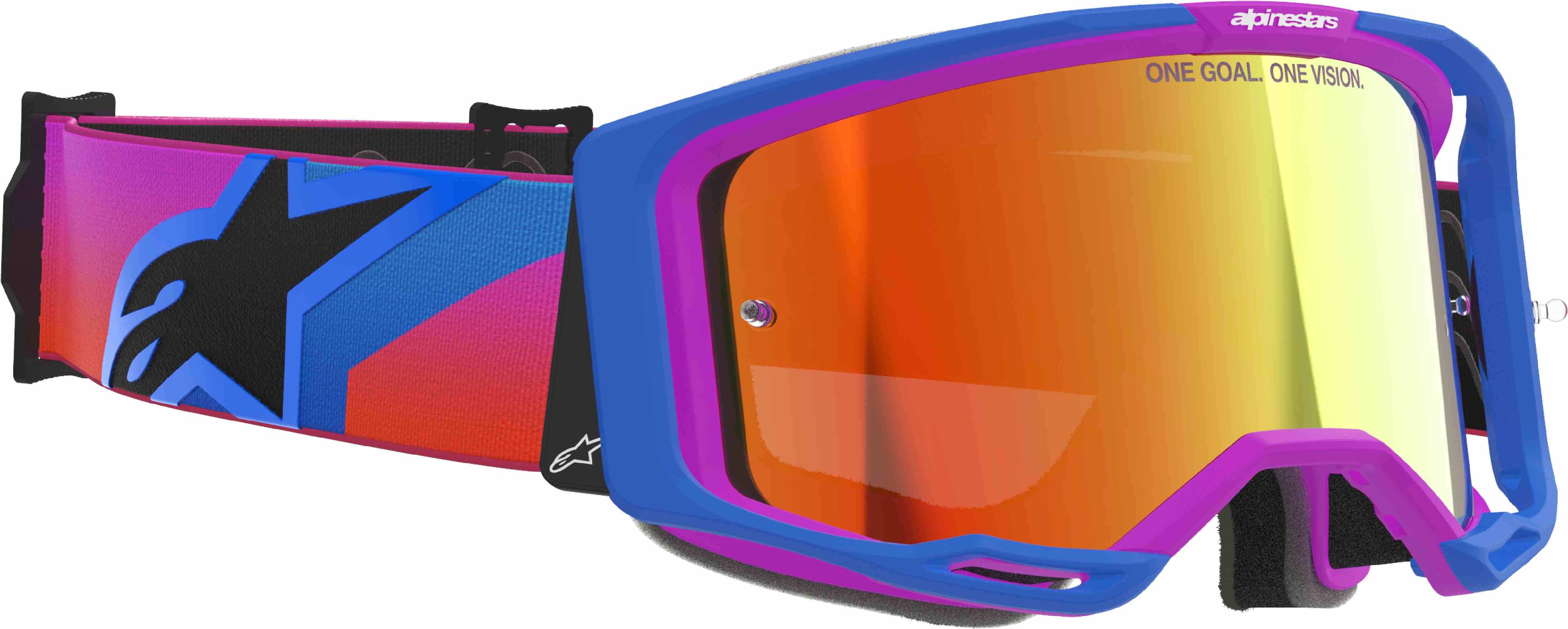 Alpinestars Vision 8 Corp Ochelari de motocross oglindă albastră/mov Figura 2
