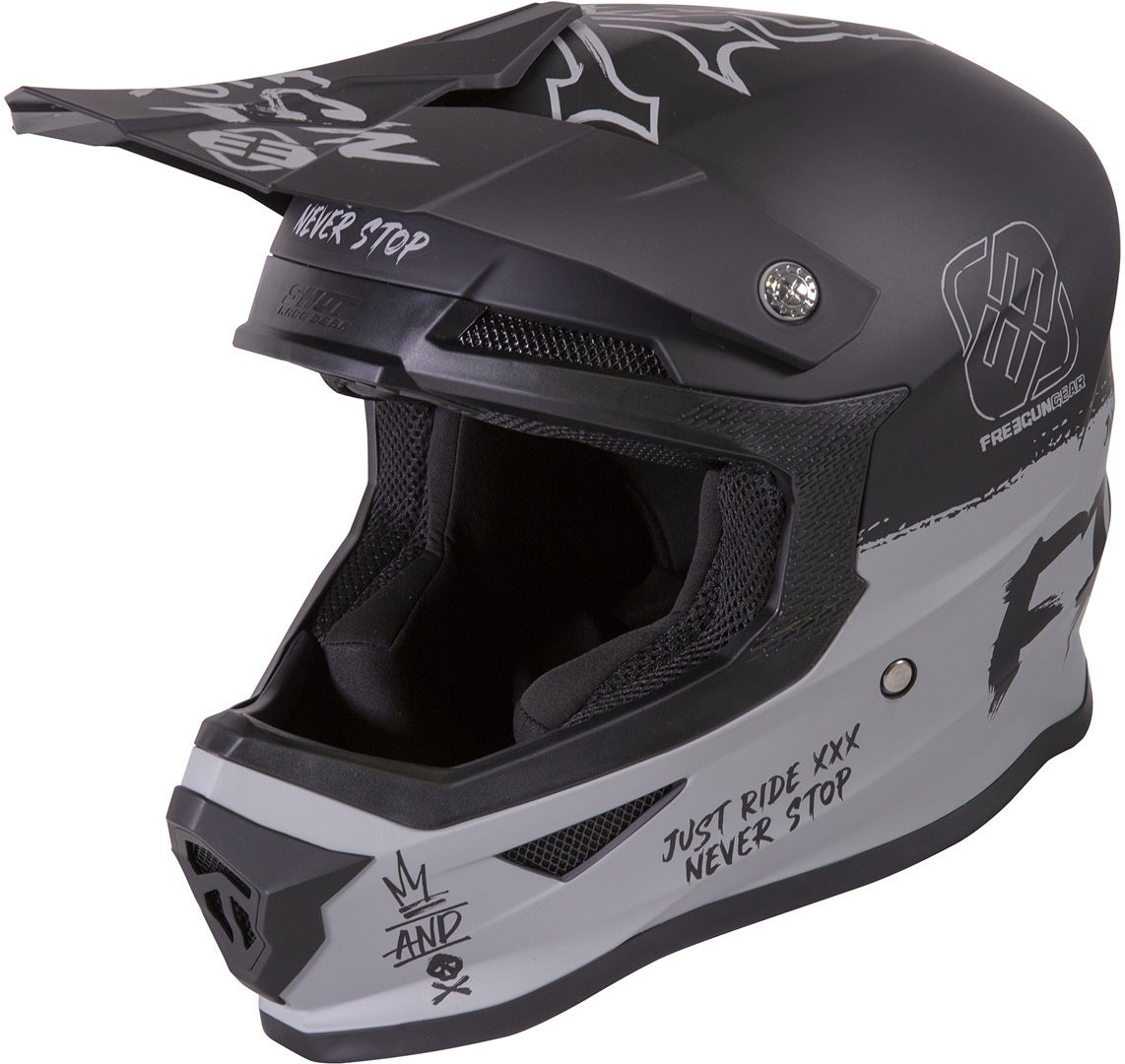 Freegun XP4 Speed Motorcross helm Grey Matt S (55/56) Figuur 1