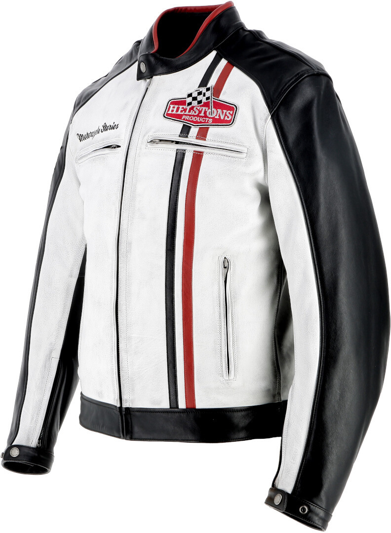 Helstons Jay Motul Edition Motorcycle Leather Jacket black/white 4XL Figure 4