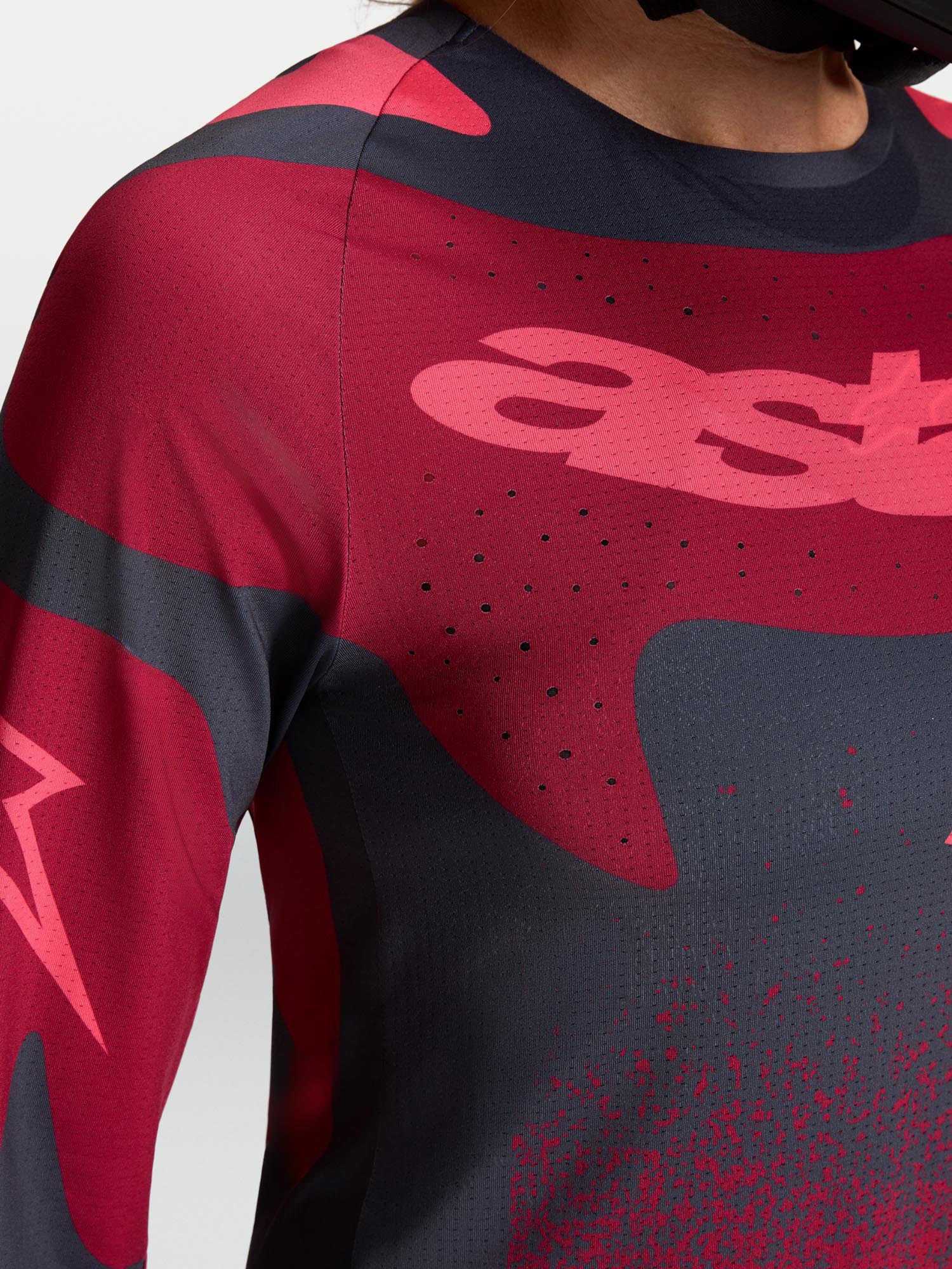 Alpinestars Stella Techstar Swan Dames Motocross-trui rood/zwart/grijs M Figuur 5