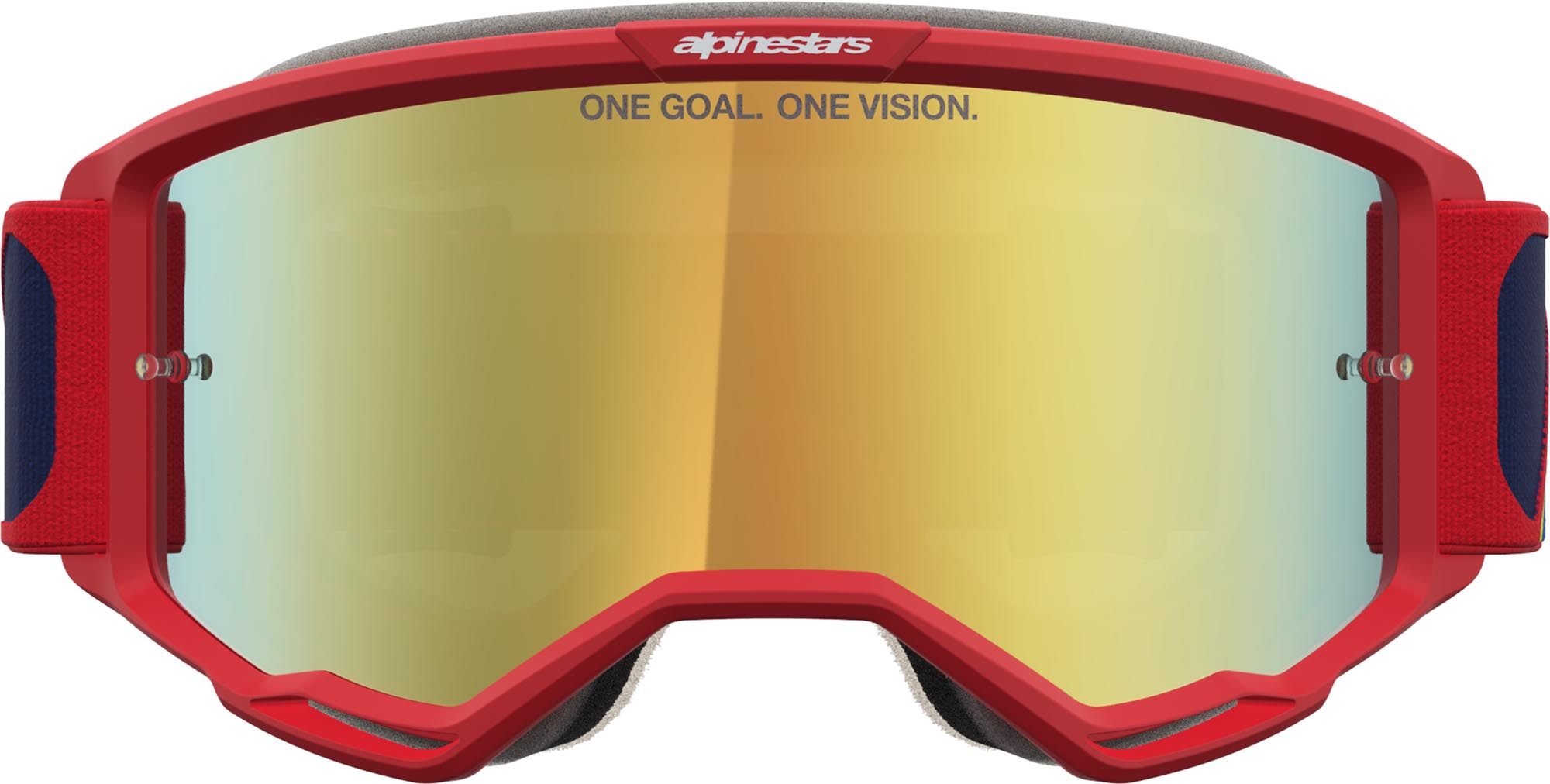 Alpinestars Vision 5 Drag Mirror Motokros očala rdeče/modro Slika 4