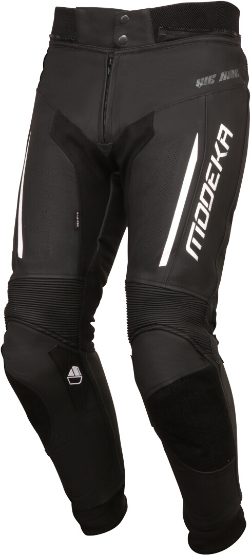 Modeka Valyant Motorcycle Leather Pants black/white 26 Figure 1