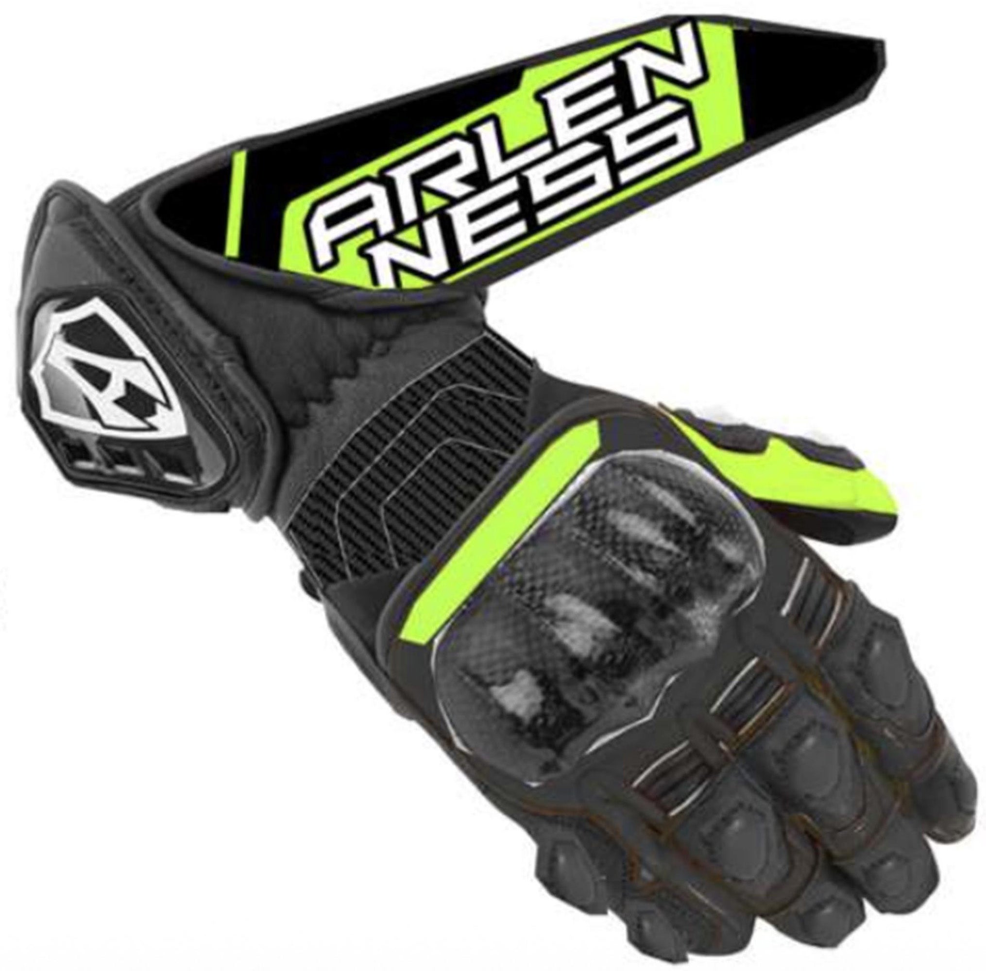 Arlen Ness Gax Gants de moto noir/jaune 3XL Figure 1