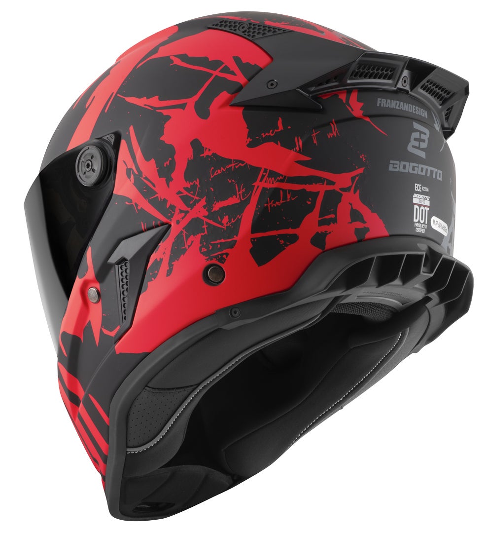 Bogotto Rapto Demon Casque Gris/rouge mat XL Figure 4