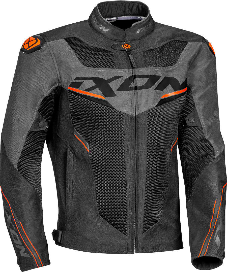 Ixon Draco Motorcycle Textile Jacket black/grey/orange M Figure 1