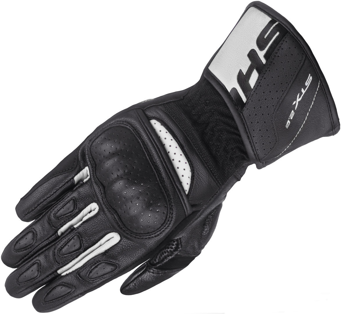 SHIMA STX 2.0 perforerede motorcykelhandsker Sort/hvid M Figur 1