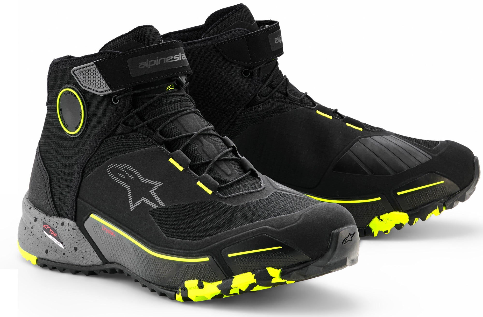 Alpinestars CR-X Drystar Motorcykel Sko sort/grå/gul 8 (40,5) Figur 1