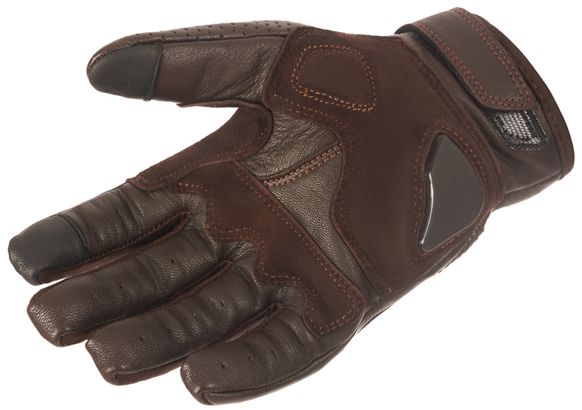 Pando Moto Onyx 02 perforated Motorcycle Gloves brown 2XS Figure 8